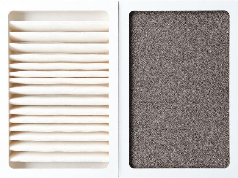 Clean vs dirty air filter comparison showing the importance of regular filter replacement